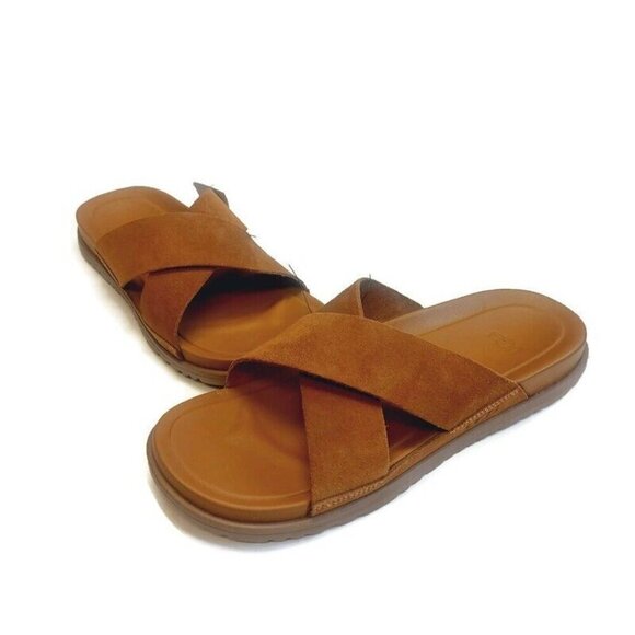 UGG Wainscott Slide Mens Size 9 Casual Sandal Chestnut Brown 1124902 - Picture 4 of 8